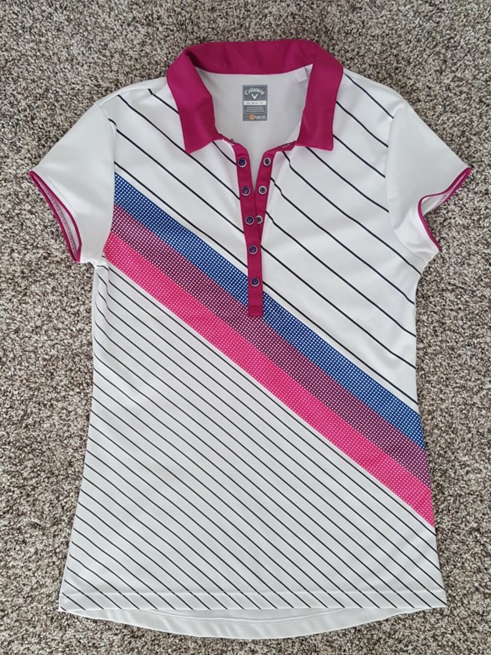 RARE Vintage Callaway Polo Fitted Shirt Golf Tennis Size XS Opti Dri